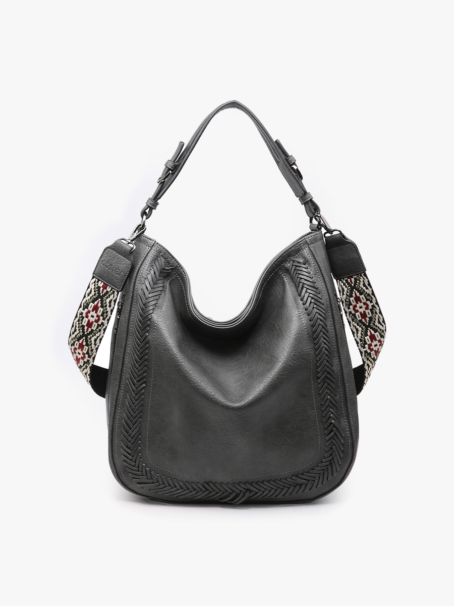 M2049 Aris Whipstitch Hobo/Crossbody w/ Guitar Strap