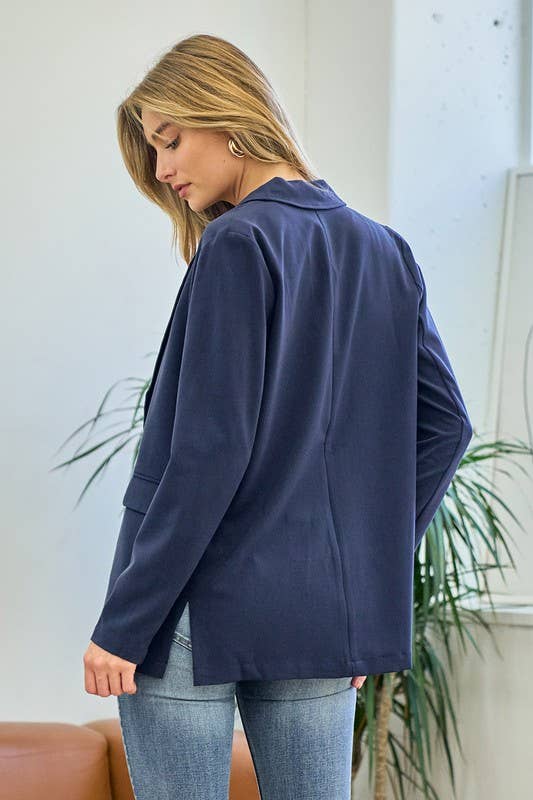 Blazer With Side Slit - 10034J