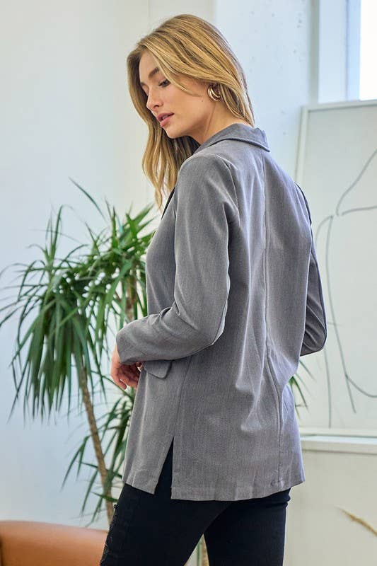 Blazer With Side Slit - 10034J