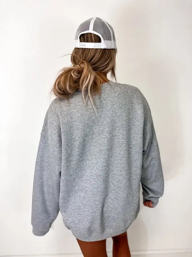 I'd Love To But Sport Gray Graphic Crewneck