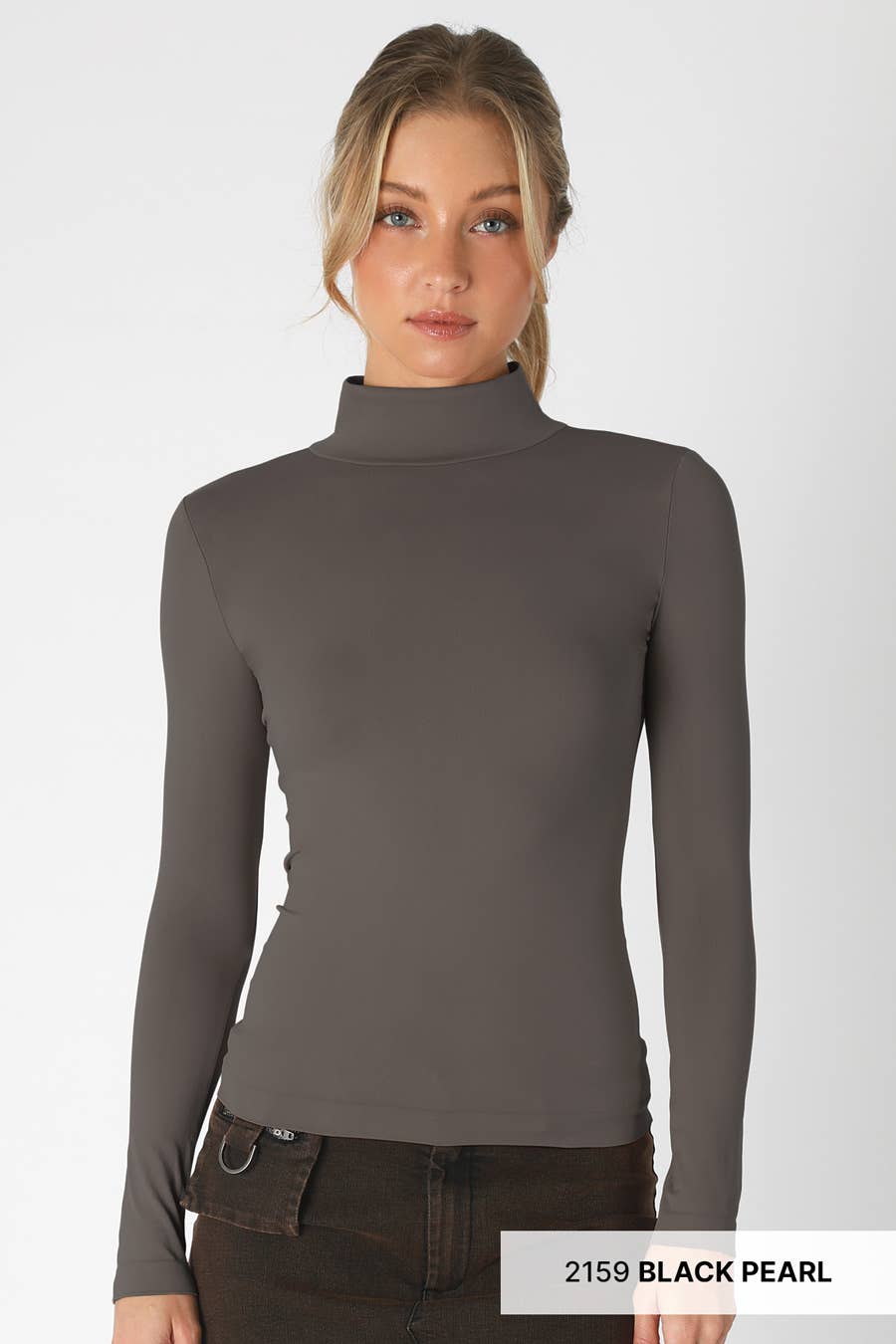 Long Sleeve Mock Neck Top