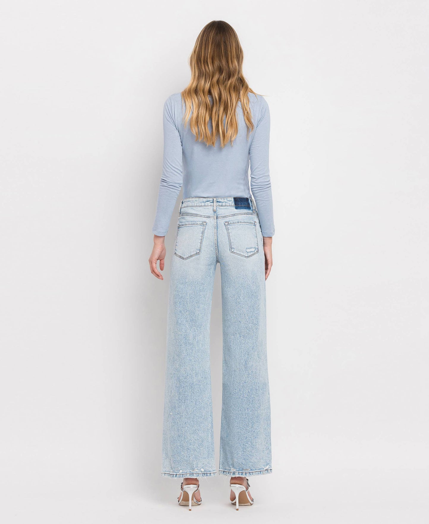 TUMMY CONTROL SUPER HIGH RISE WIDE LEG JEANS LV1312