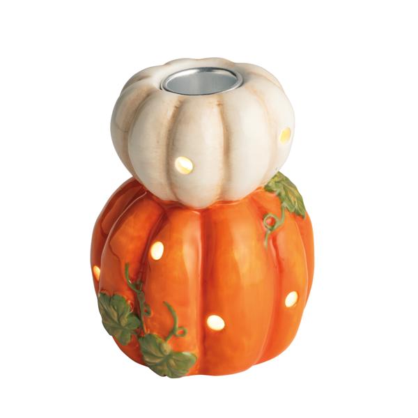 PUMPKIN LIGHT-UP TAPER HOLDER