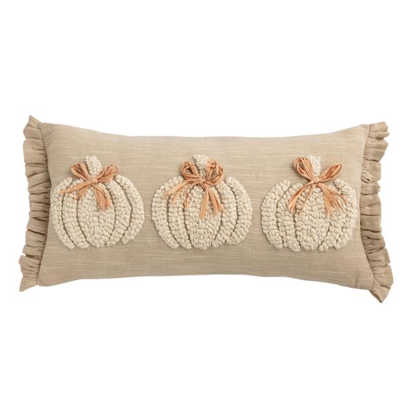 WHITE PUMPKIN PILLOW