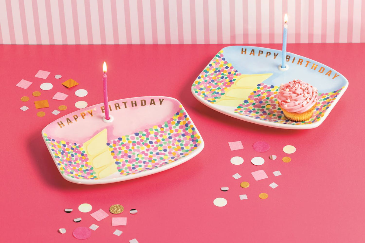 Musical Birthday Cake Plate Set