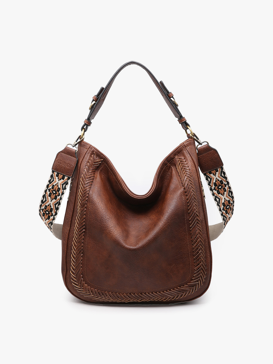 M2049 Aris Whipstitch Hobo/Crossbody w/ Guitar Strap