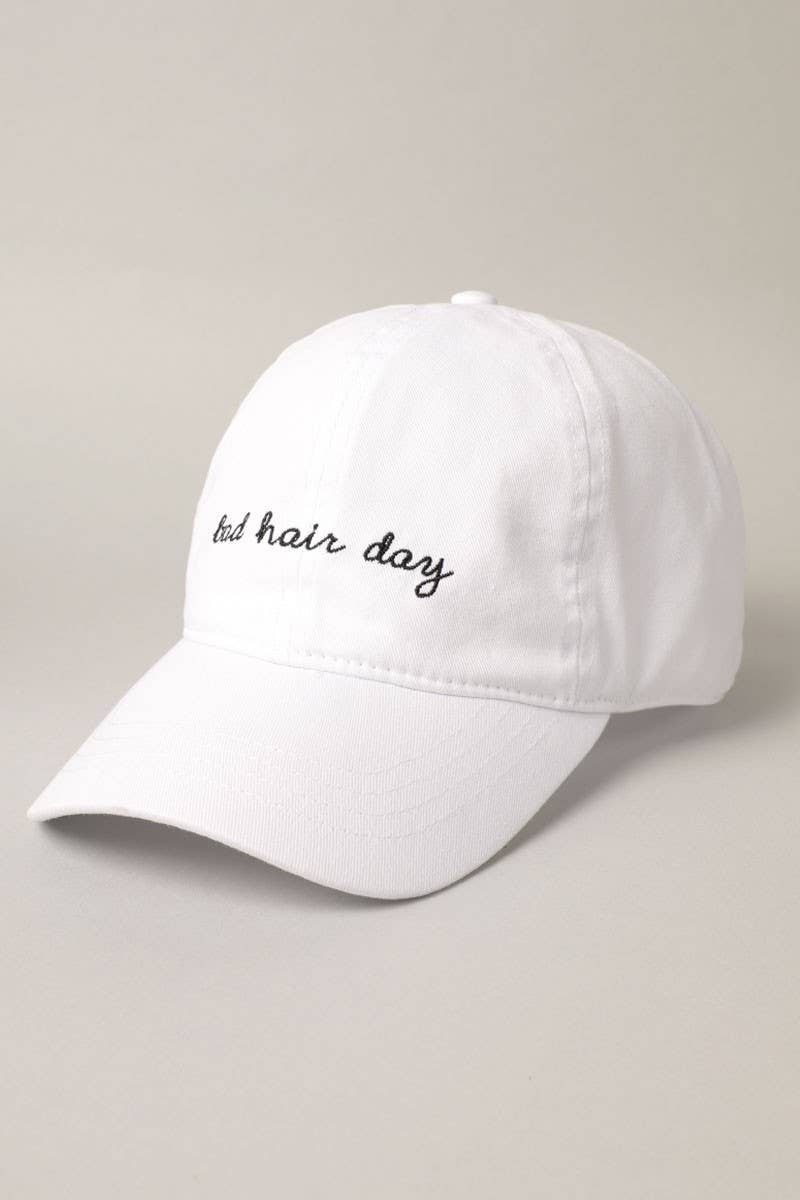 Bad hair day Lettering Embroidery Baseball Cap