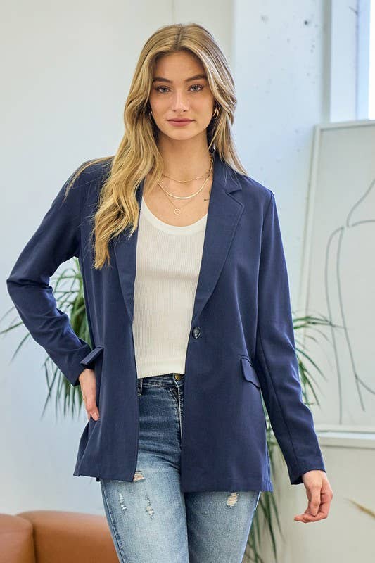 Blazer With Side Slit - 10034J