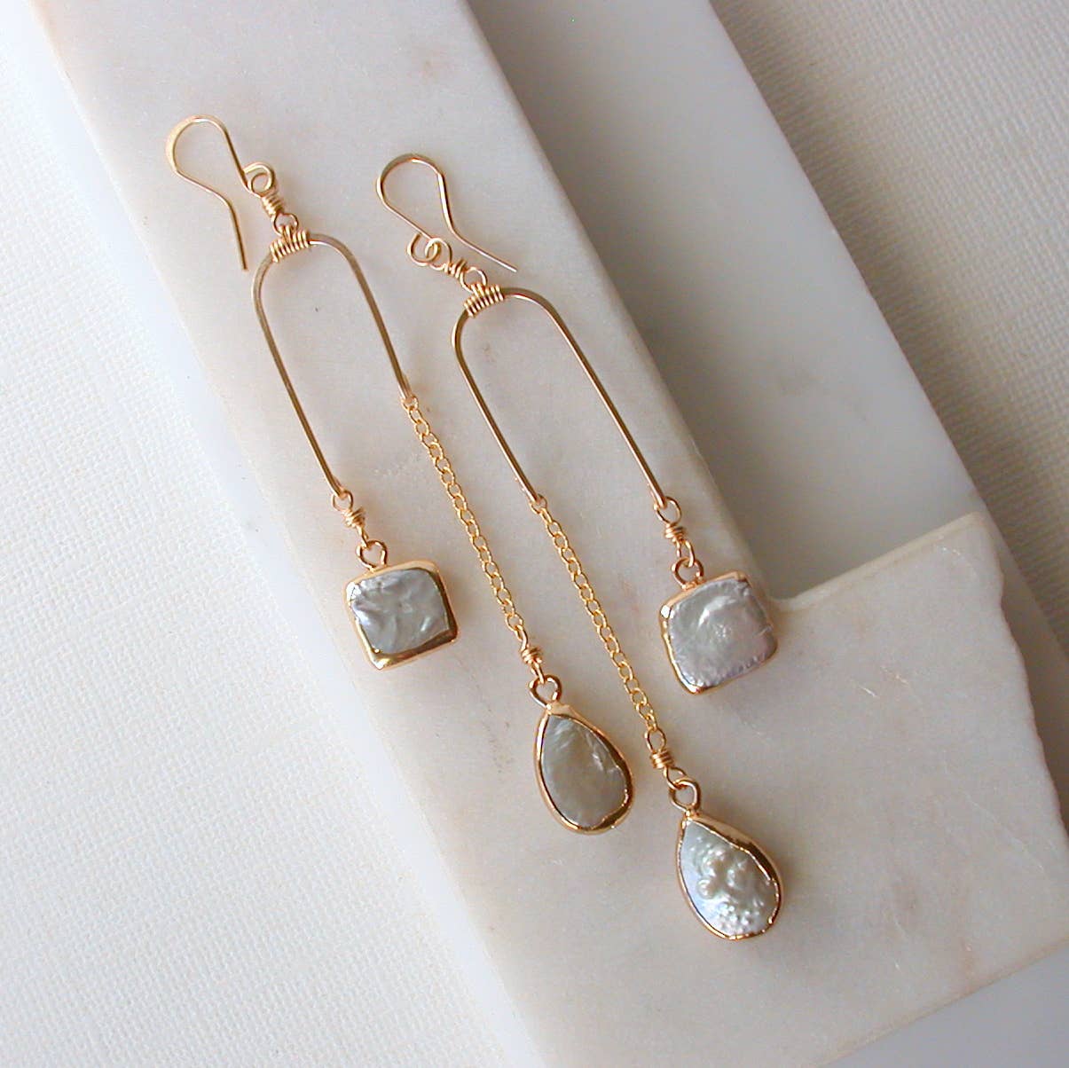 Pearl Balancing Act Earrings.