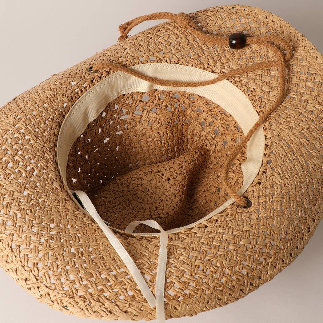 Natural Material Straw Panama Adjustable Sun Hat