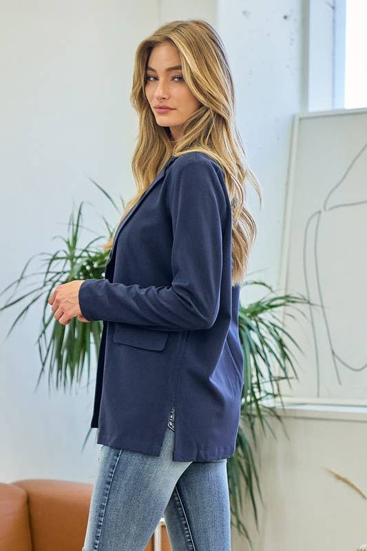 Blazer With Side Slit - 10034J