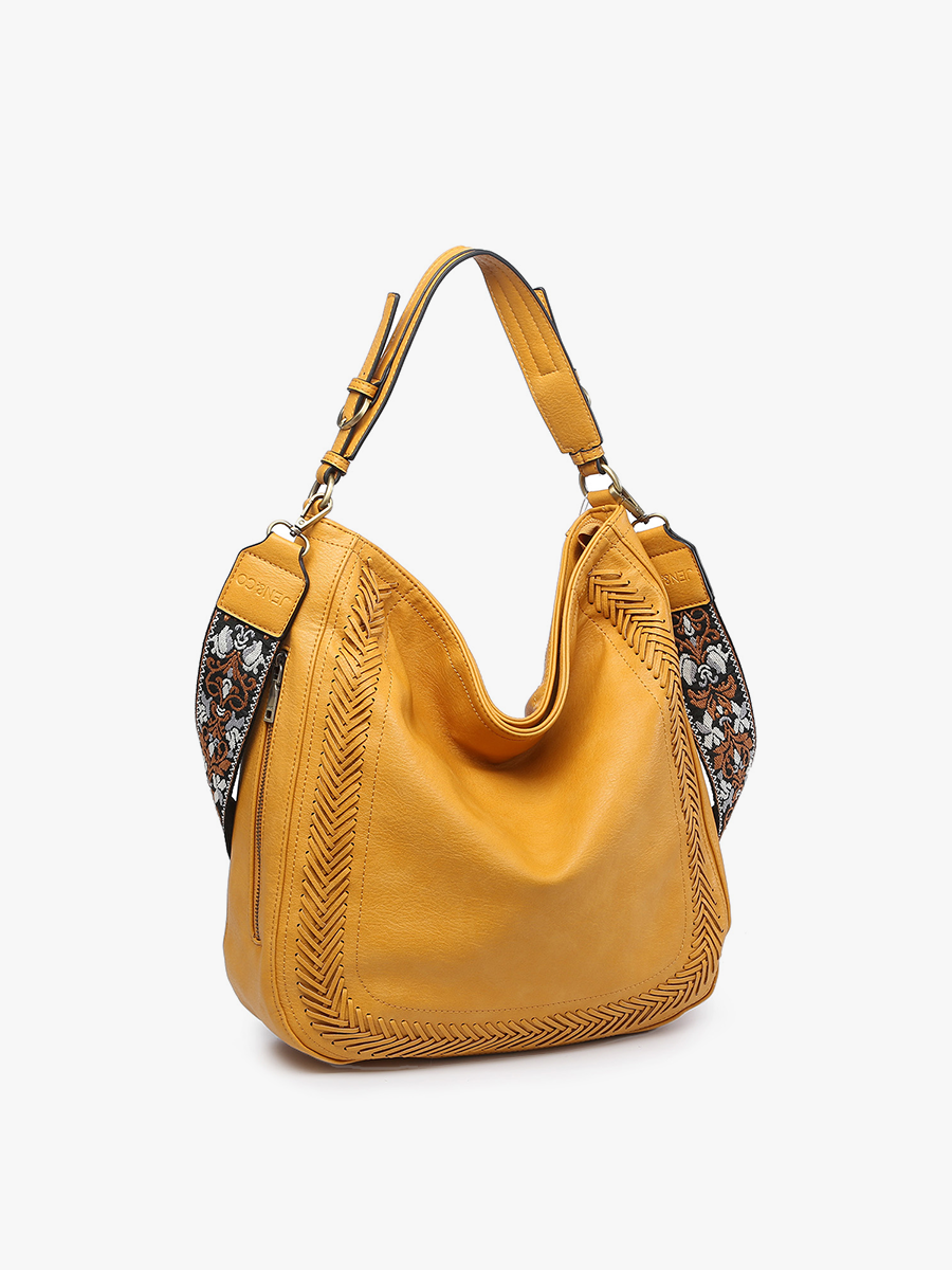 M2049 Aris Whipstitch Hobo/Crossbody w/ Guitar Strap