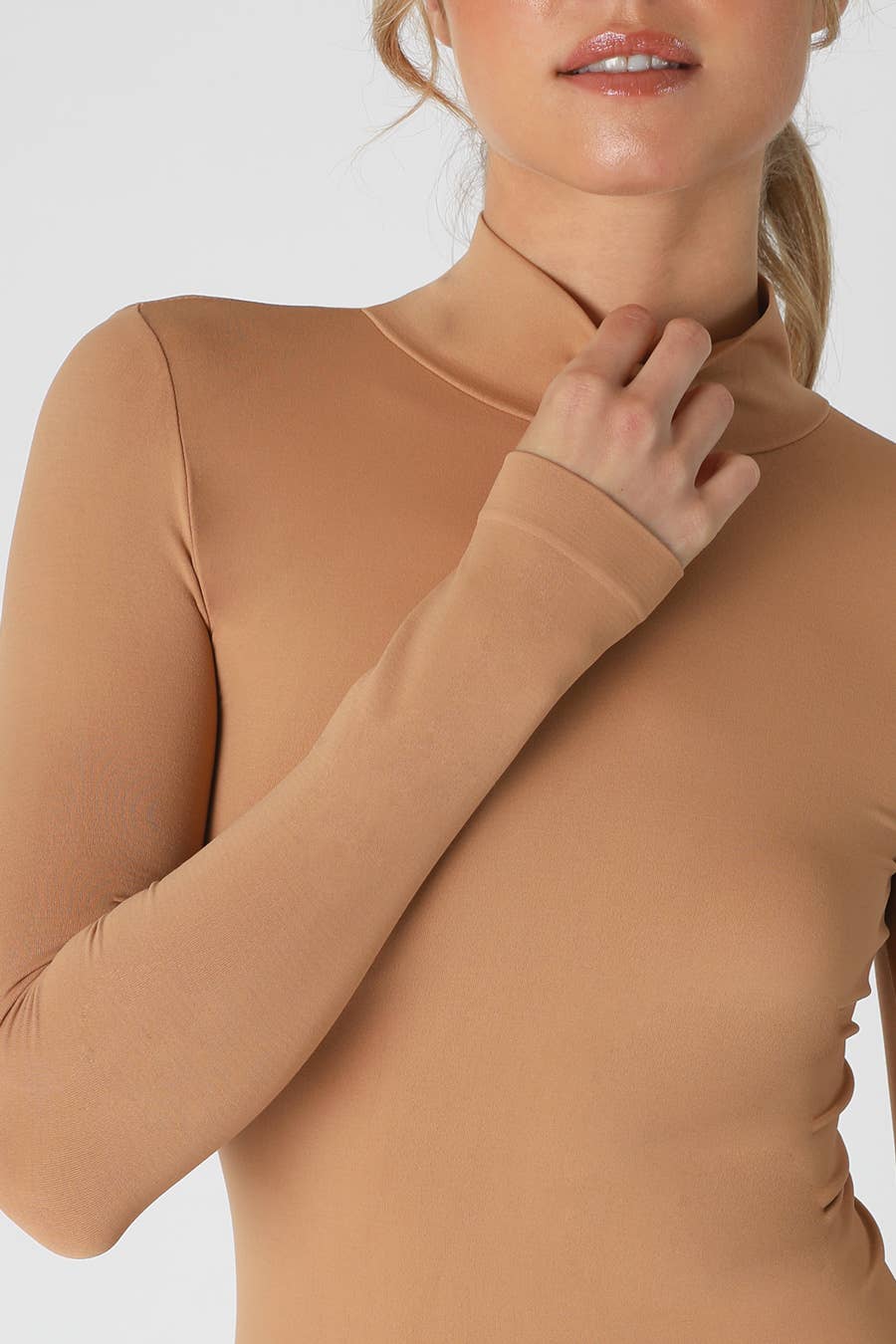 Long Sleeve Mock Neck Top
