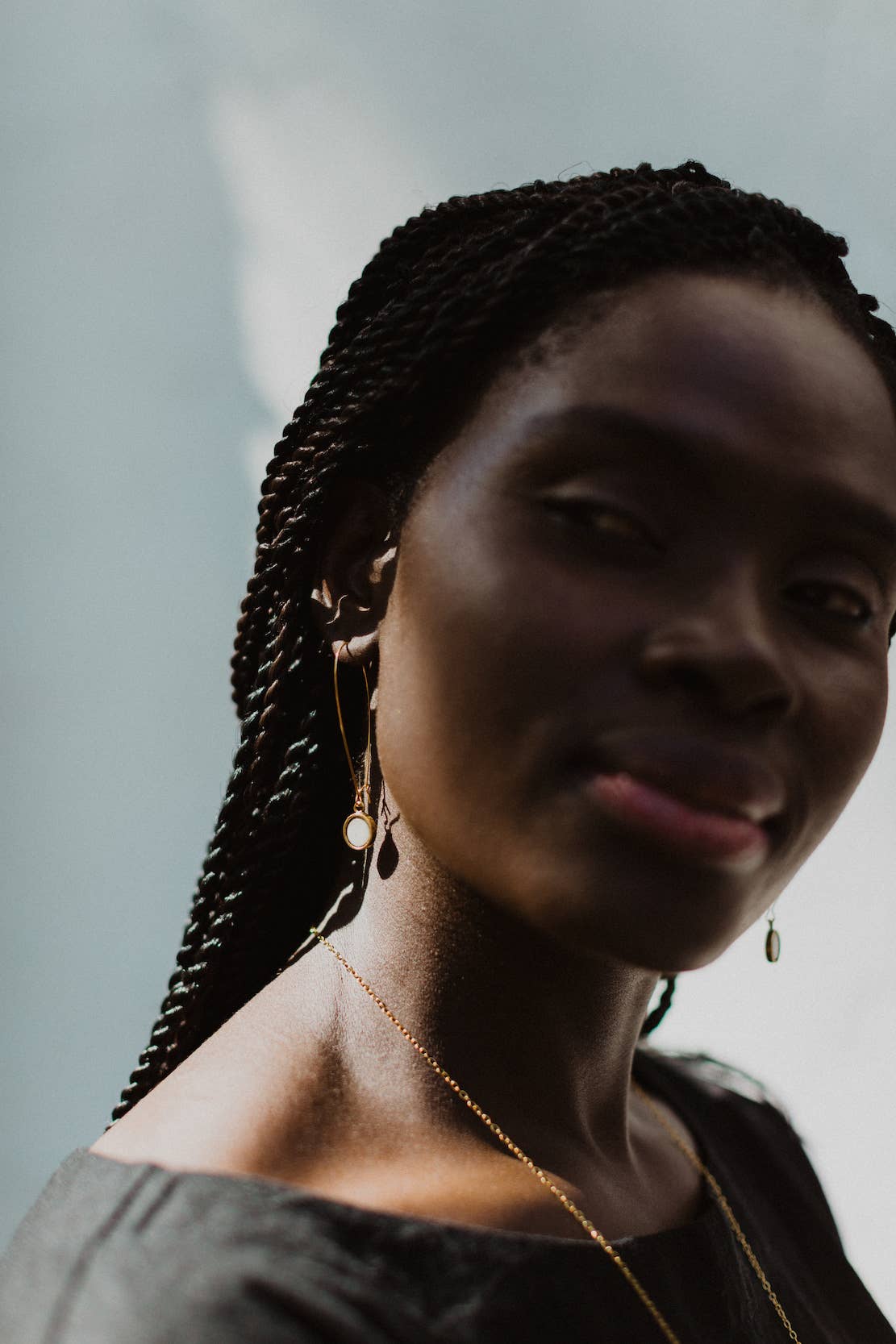 Angie Earrings (Gold Bone)