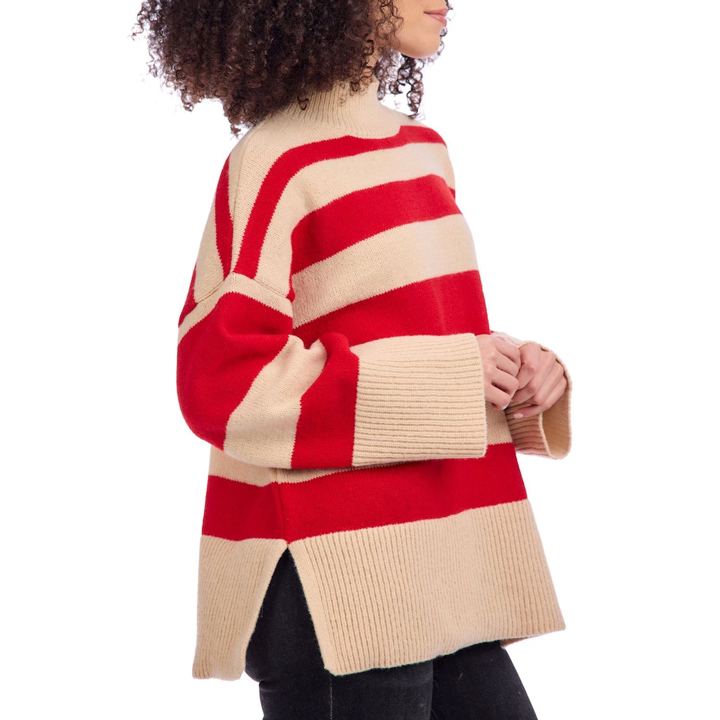 RED COSTNER STRIPED SWEATER