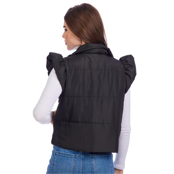 LILE RUFFLED QUILITED VEST