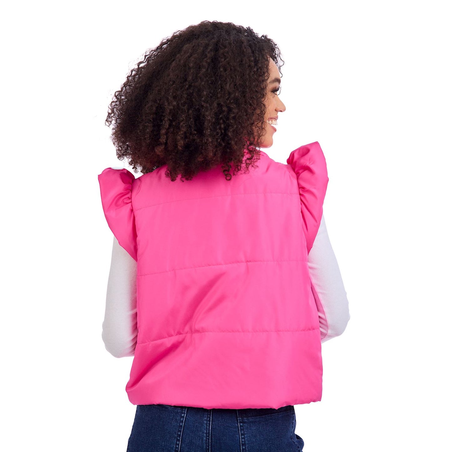 LILE RUFFLED QUILITED VEST