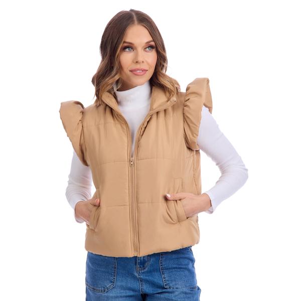LILE RUFFLED QUILITED VEST