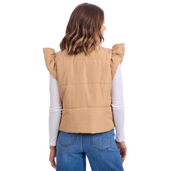 LILE RUFFLED QUILITED VEST