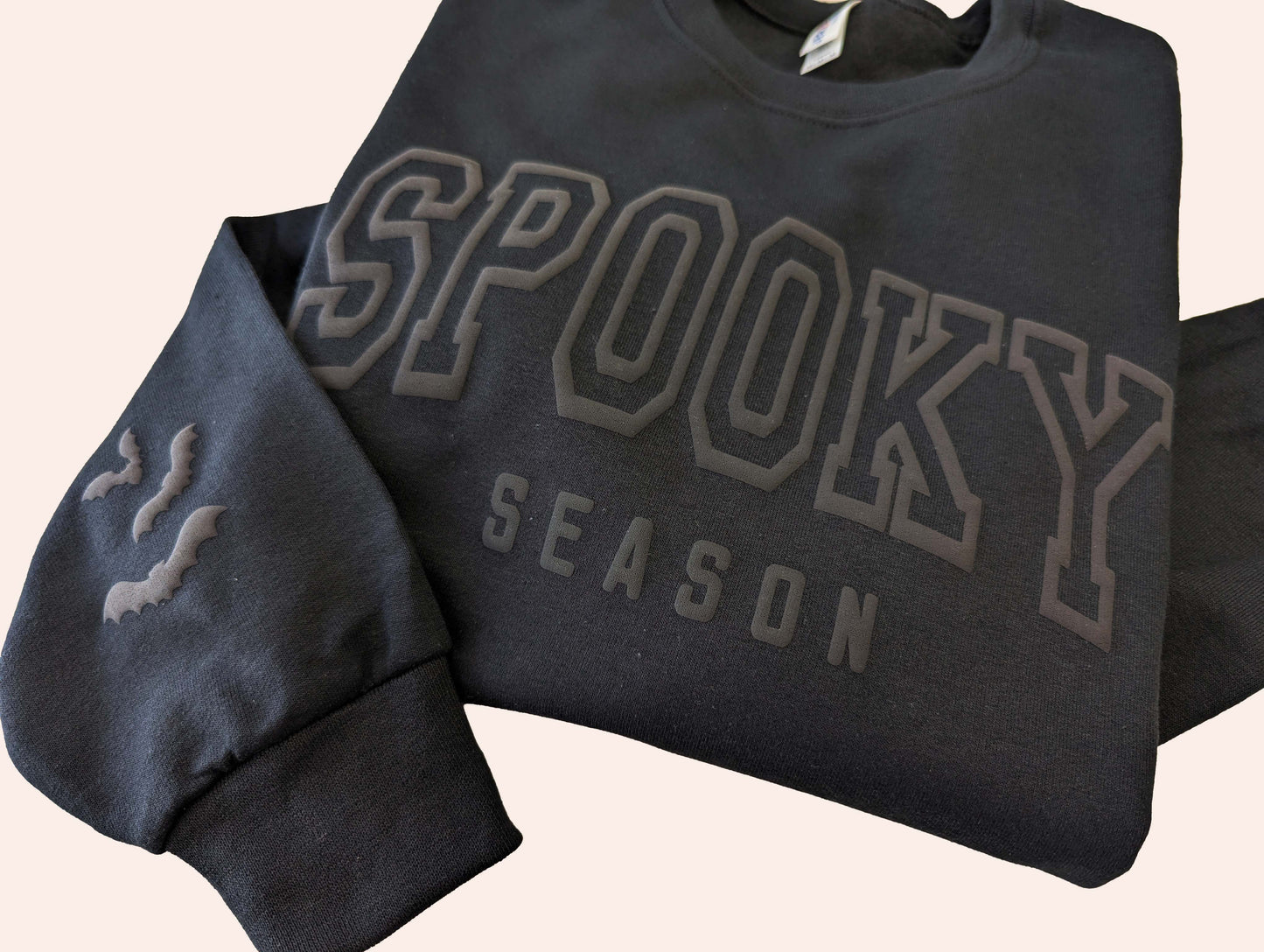 Spooky Season Puff Print Crewneck Halloween Sweatshirt