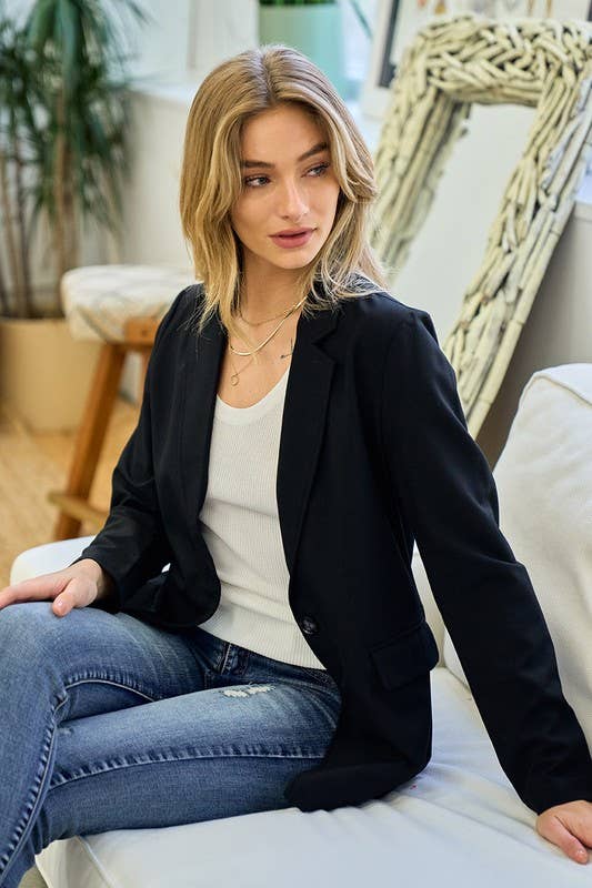 Blazer With Side Slit - 10034J
