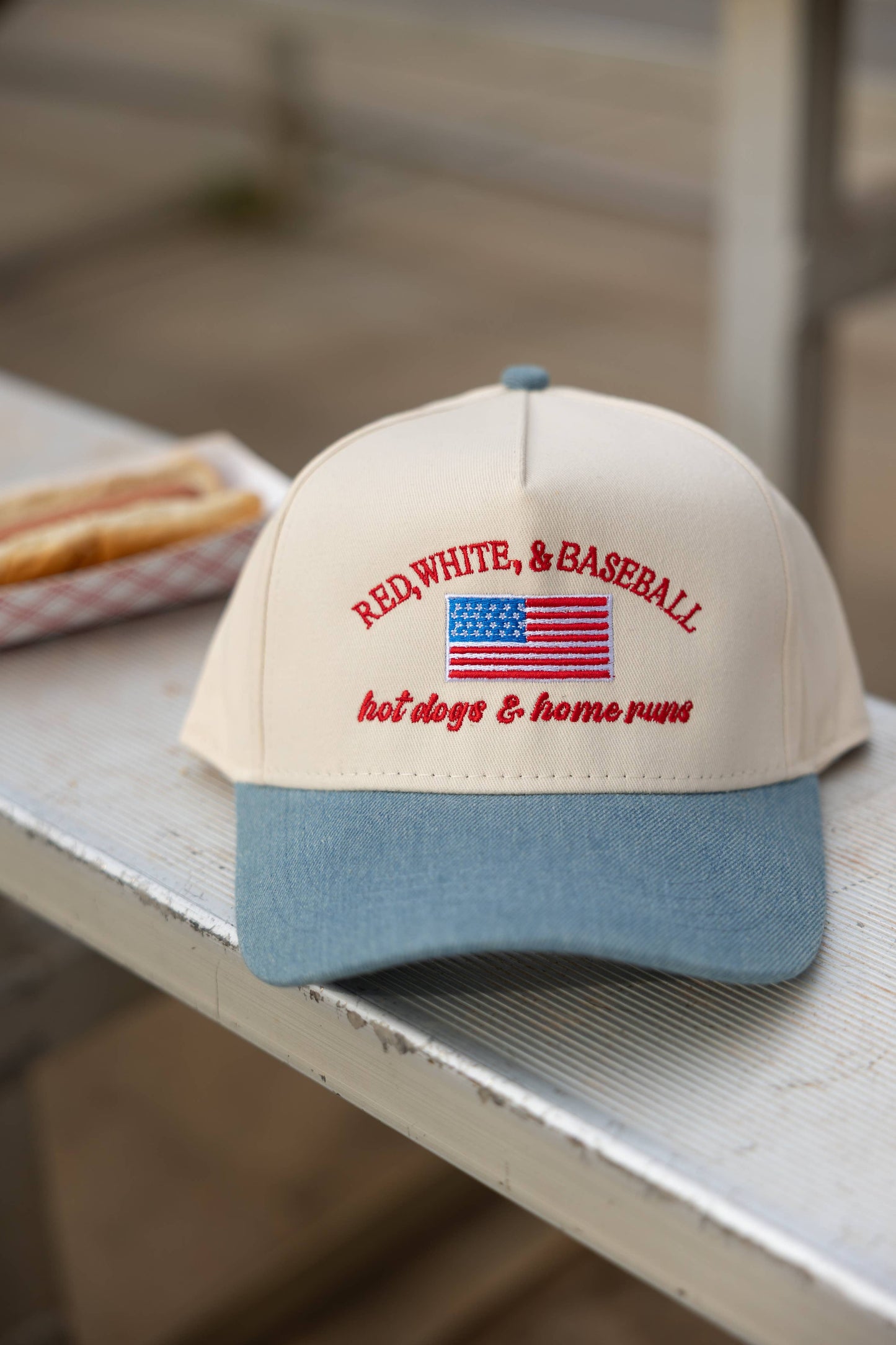 Red, White, & Baseball Hot Dogs & Home Runs - Baseball Game