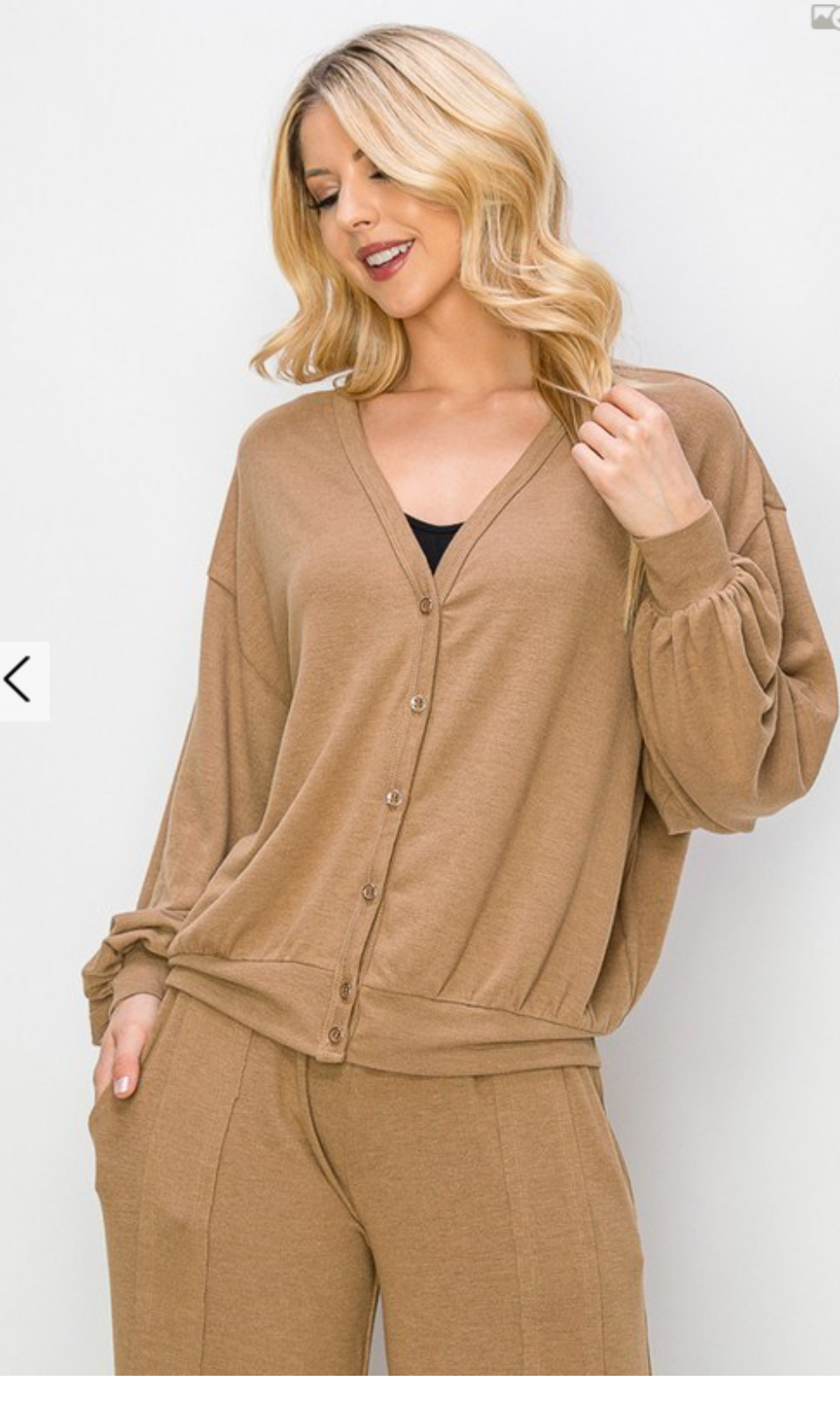 ULTRA SOFT LONG SLEEVE CARDIGAN - Mocha