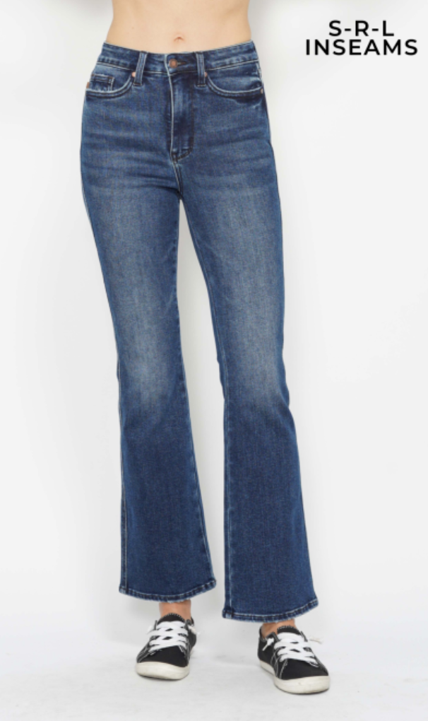 JB - Tummy Control Back Pkt Embroidered Bootcut Jeans