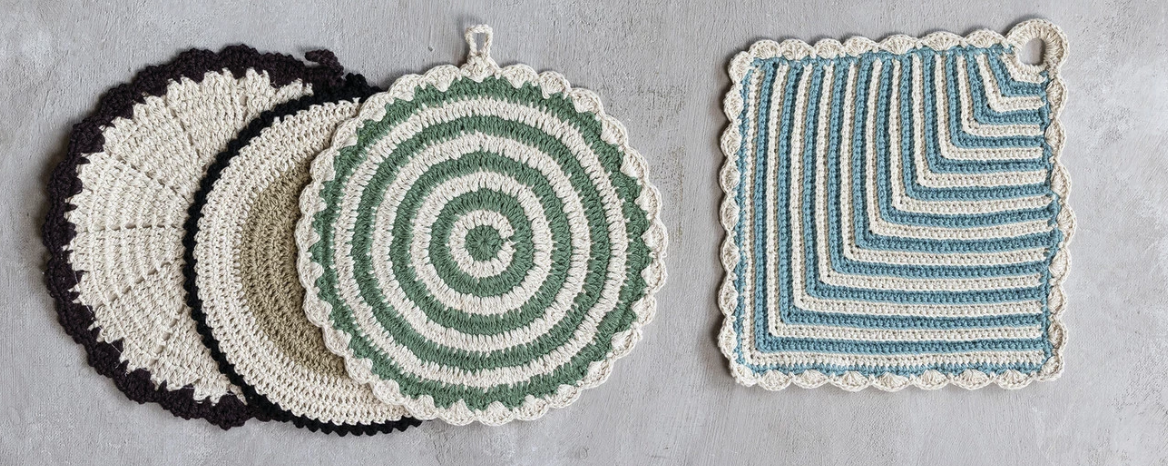Cotton Crocheted Pot Holder