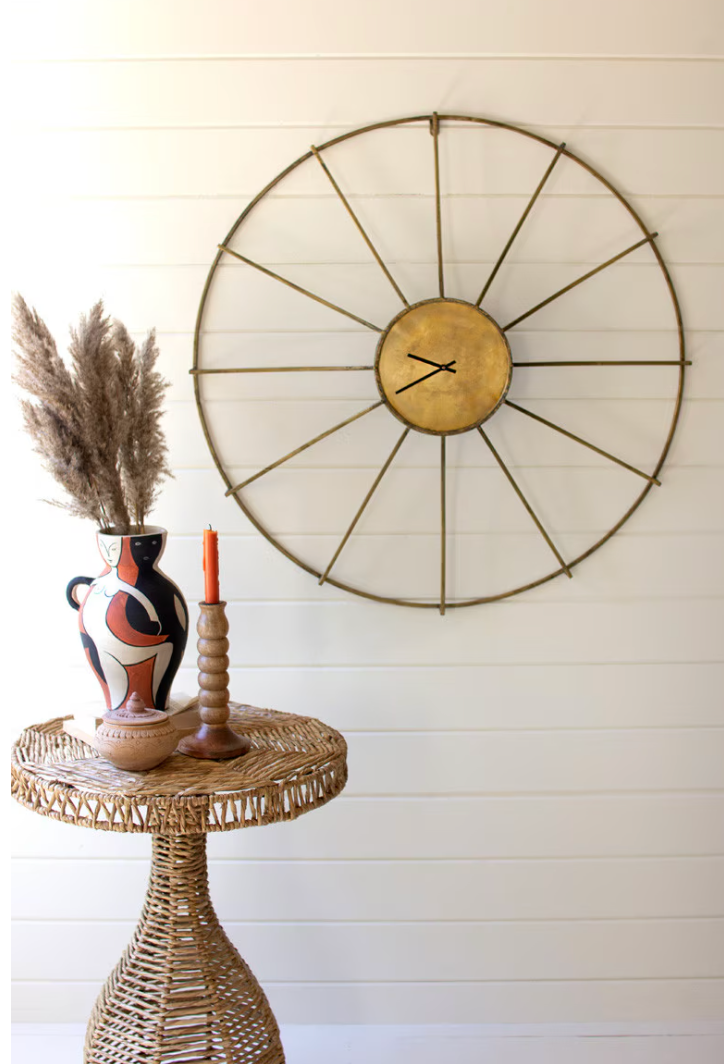 Antique Brass Wall Clock