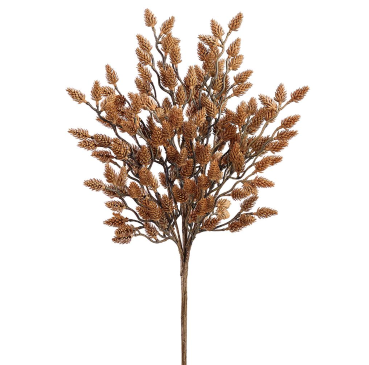 19" Plastic Pine Cone Bush - Brown