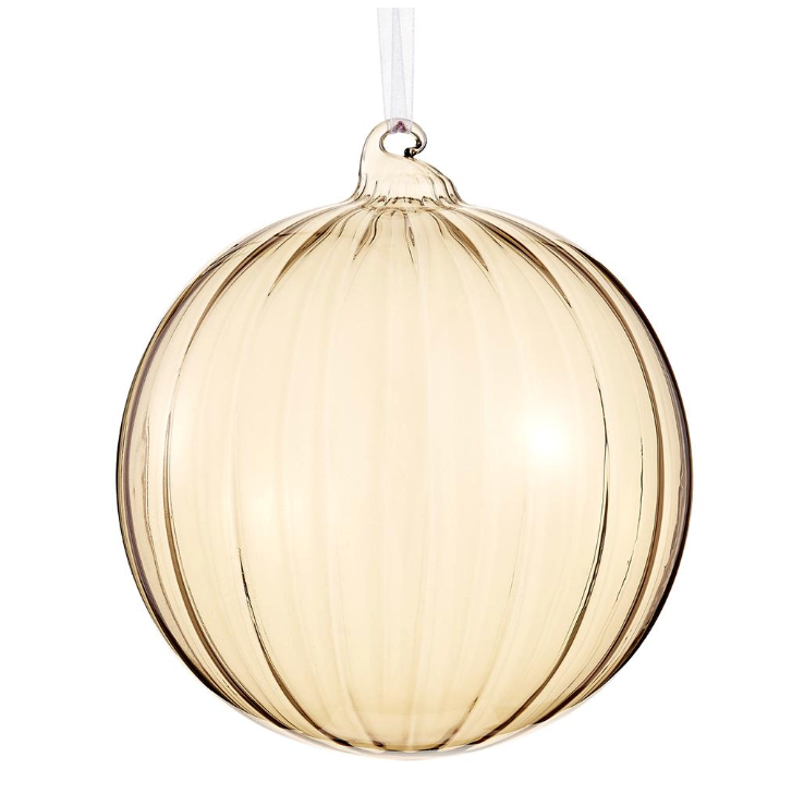 Glass Ball Ornament Taupe