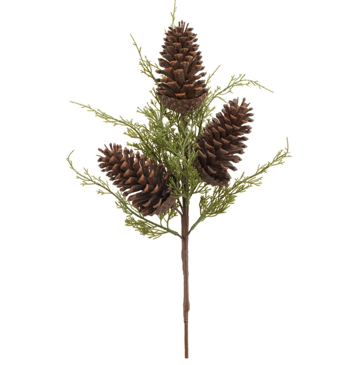 22" Pine Cone/Pine Spray Brown Green