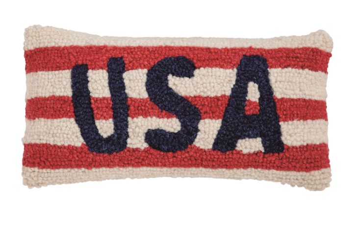 USA Hooked Pillow