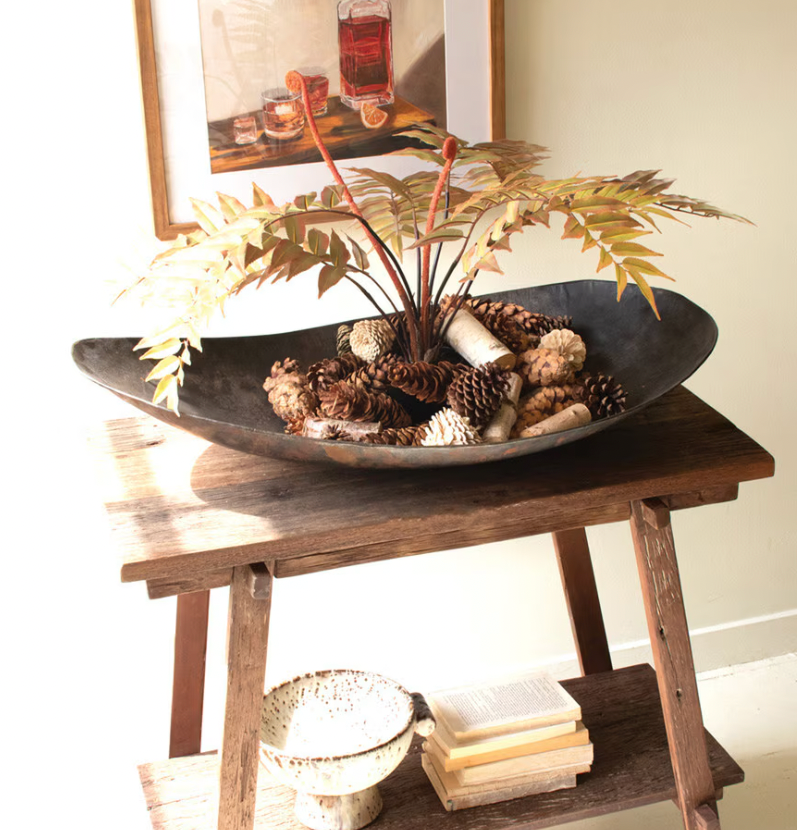 Giant Rustic Iron Oval Bowl