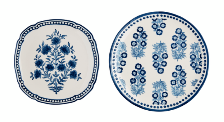 BLOCK PRINT NESTED PLATTER
