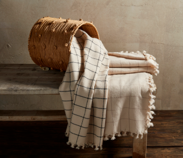 STRIPE CHECK BLANKET