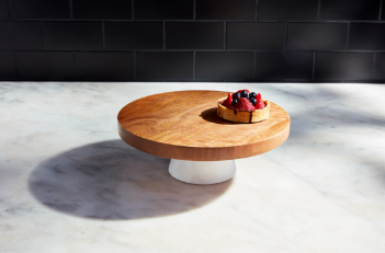 WOOD REVERSE PEDESTAL CHIP DIP