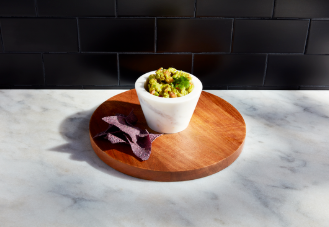 WOOD REVERSE PEDESTAL CHIP DIP