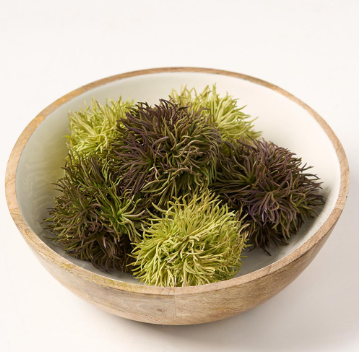 3.5" Chestnut Orb - Two Tone Green (SET OF 4)