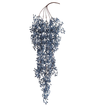 33" Berry Hanging Spray Gray