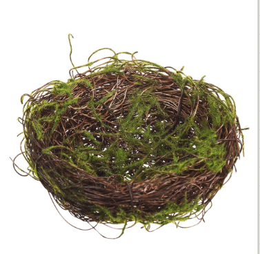 5" Plastic Moss Bird's Nest