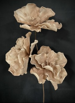 WOOD-GRAIN BEIGE FOAM FLOWER