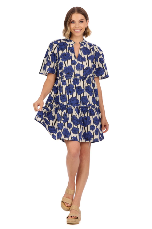 Kit Printed Dress Blue