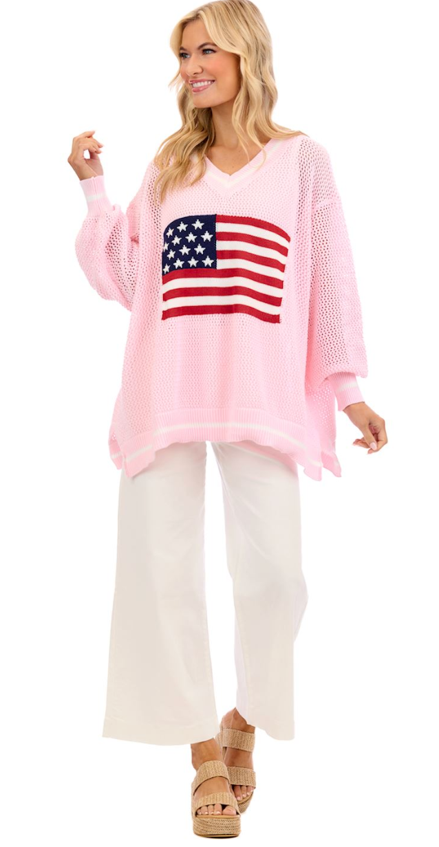 Blush Americana Sweater