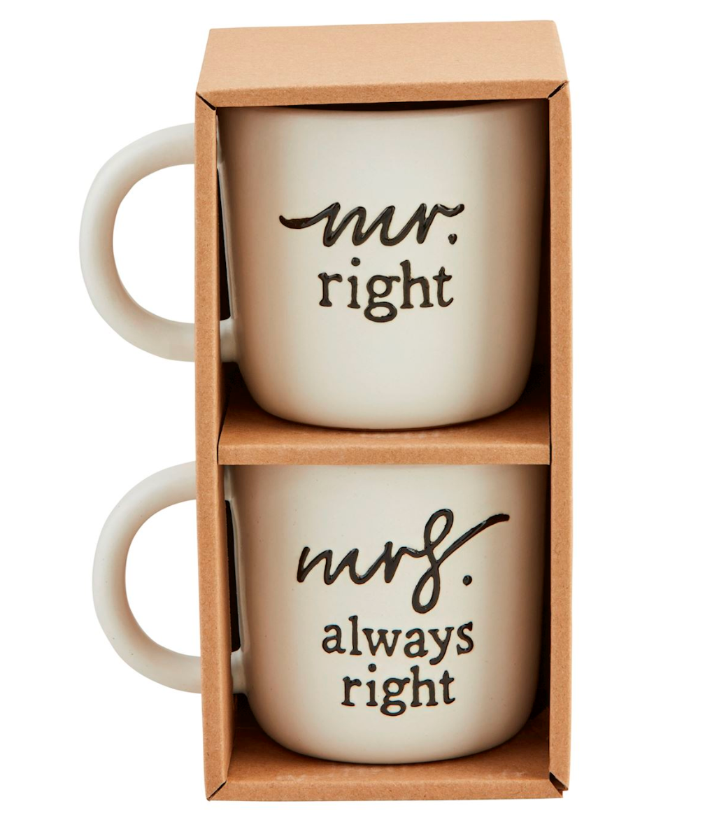 Mr. Right & Mrs. Always Right Mug Set