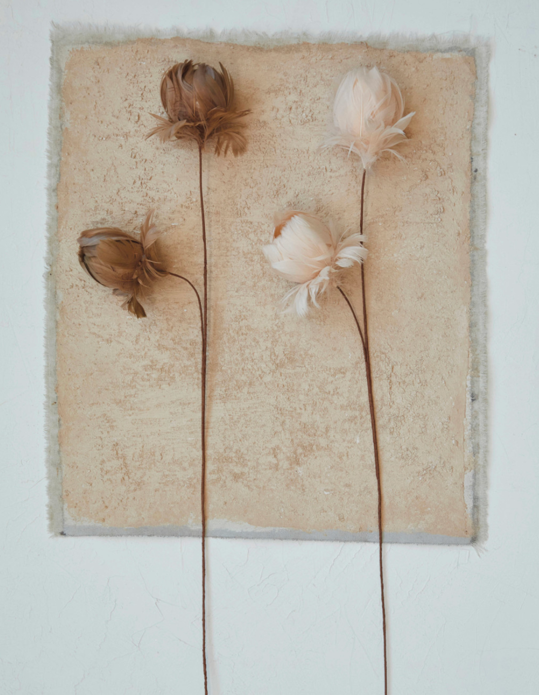Feather Flower Stem, Taupe