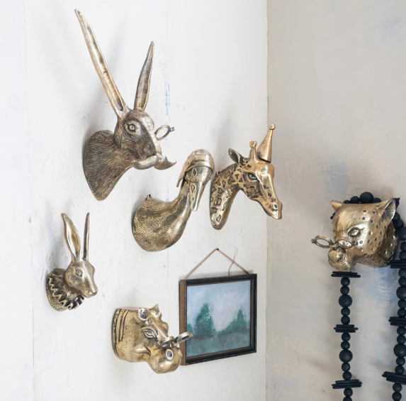 Cast Aluminum Duck Head with Flight Hat Wall Décor