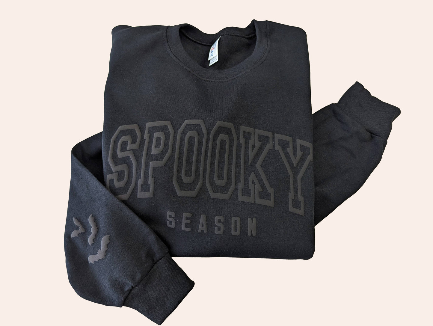 Spooky Season Puff Print Crewneck Halloween Sweatshirt