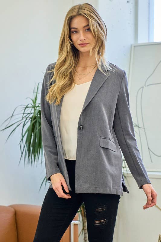 Blazer With Side Slit - 10034J